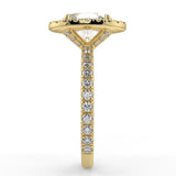 Stunning 2.11 CT Oval Moissanite Engagement Ring with Hidden Halo & Pave Design 3