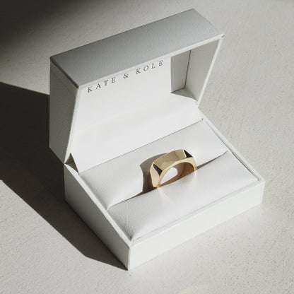 Stunning Men's Flat-Top Metal Wedding Bands 3