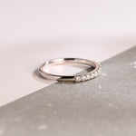 Stunning 0.2 TCW Round Moissanite Stones Half Eternity Wedding Bands 3