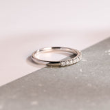Stunning 0.2 TCW Round Moissanite Stones Half Eternity Wedding Bands 3
