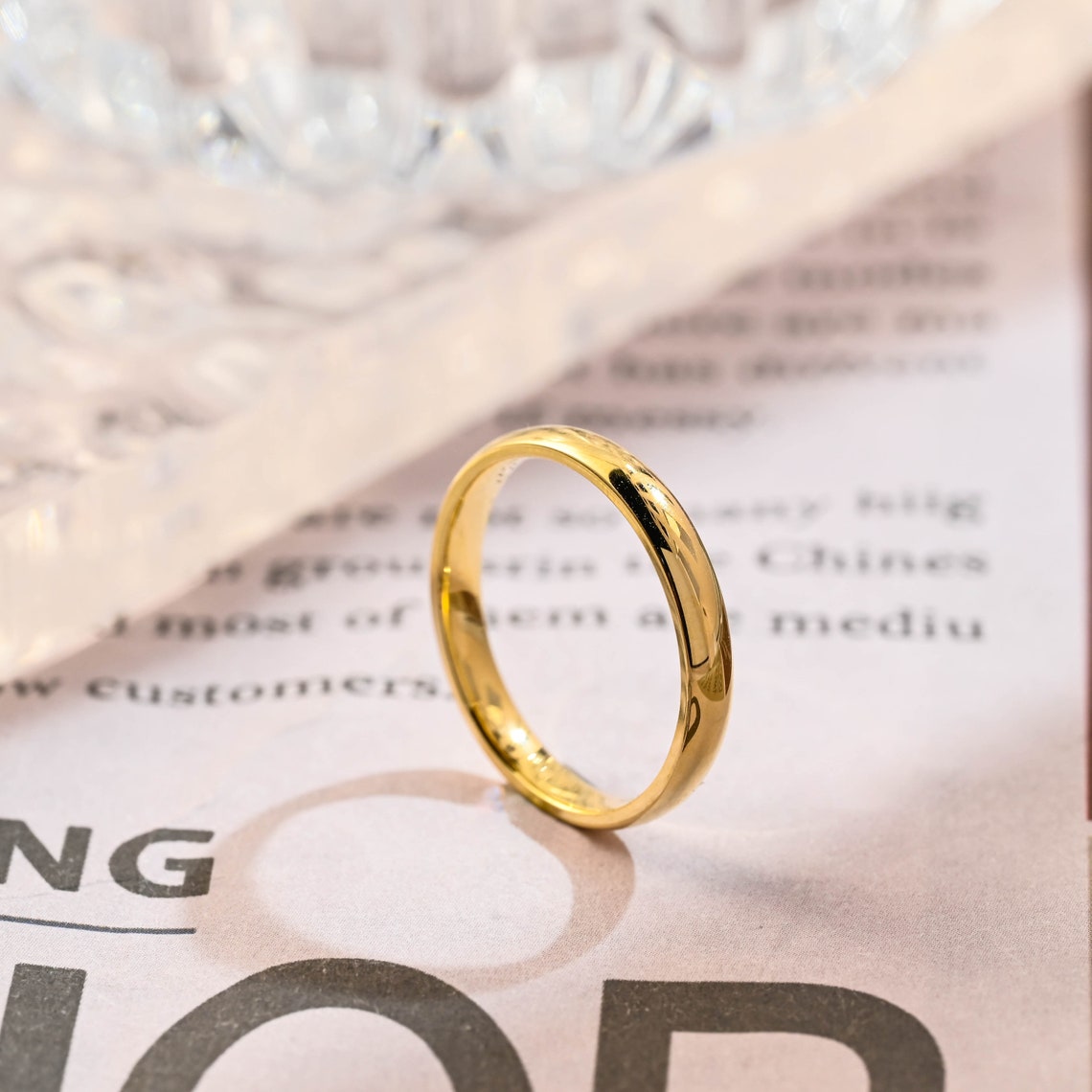 Simple Classic Moissanite Wedding Band 2