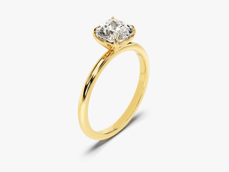 Stunning 1.50 CT Cushion Moissanite Engagement Ring with Solitaire Design 2