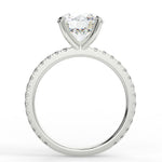 Stunning 2.0 CT Round Moissanite Engagement Ring with Hidden Halo & Pave Design 6