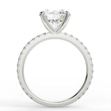 Stunning 2.0 CT Round Moissanite Engagement Ring with Hidden Halo & Pave Design 6