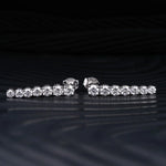 2.0 TCW Round Cut Moissanite Danglers Earrings in Gold 3