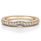 Stunning 0.30 CT Round Moissanite Stones Vintage Wedding Band 1