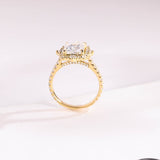 Stunning 1.5 - 2.5 CT Radiant Moissanite Engagement Ring with Pave & Halo Design 5