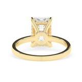 Stunning 3.0 CT Emerald Moissanite Engagement Ring with Hidden Halo Design 3