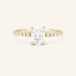 Stunning 2.0 CT Oval Moissanite Engagement Ring with Pave Design 1