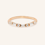 Stunning 0.1 TCW Round Moissanite Stones Alternate Wedding Bands 4
