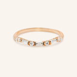 Stunning 0.1 TCW Round Moissanite Stones Alternate Wedding Bands 4