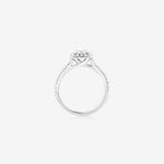 Stunning 1.38 CT Round Moissanite Engagement Ring with Halo & Pave Designs 2