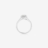 Stunning 1.38 CT Round Moissanite Engagement Ring with Halo & Pave Designs 2