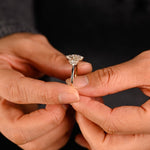 Stunning 1.0 - 2.0 CT Marquise Moissanite Engagement Ring with Cluster Design 2