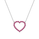 0.6 TCW Round Ruby Lab Made Diamond-July Birthstone Necklace 7