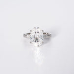 Stunning 3.50 CT Oval Moissanite Engagement Ring with Cluster Design 4