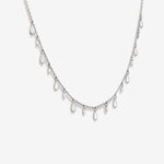 Round Cut Cubic Zirconia in 925 Sterling Silver Necklace 4