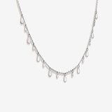 Round Cut Cubic Zirconia in 925 Sterling Silver Necklace 4