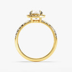 Stunning 1.0 CT Round Moissanite Engagement Ring with Halo & Pave Design 3