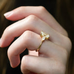 Stunning 1.0-2.0 CT Radiant Moissanite Engagement Ring with Three Stone Design 7
