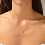 0.50 CT Round Moissanite Diamond Solitaire Pendant Necklace in Solid Gold 5