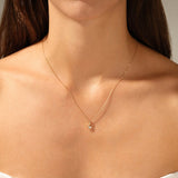 0.50 CT Round Moissanite Diamond Solitaire Pendant Necklace in Solid Gold 5
