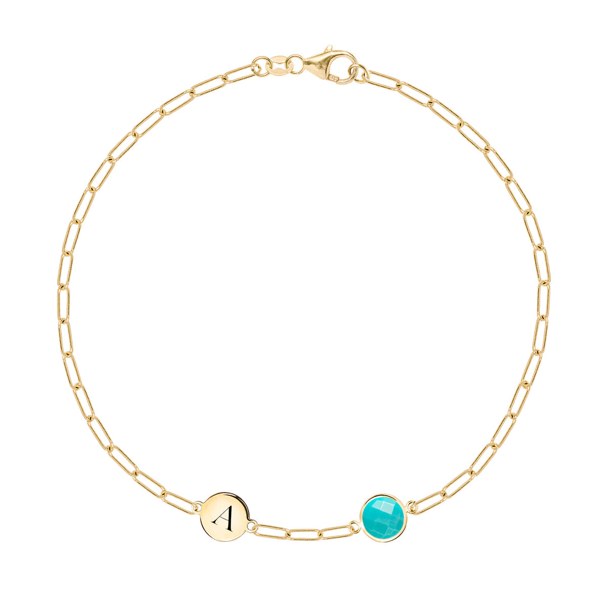 0.25 CT Round Topaz Lab Made Diamond-December Birthstone Bracelet 1
