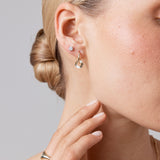 Round Cut Cubic Zirconia in 925 Sterling Silver Earrings 3