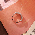 1.0 TCW Baguette & Round Cut Moissanite Bridal Wedding Band 3