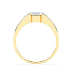 Stunning 1.0 CT Emerald Moissanite Men's Wedding Band with Solitaire Design 3