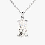 2.0 CT Marquise Moissanite Diamond Solitaire Pendant Necklace in Solid Gold 2