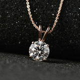 Round Cut Cubic Zirconia in 925 Sterling Silver Necklace 3