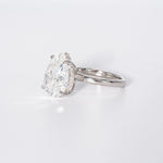 Stunning 5.0 CT Pear Cut Moissanite Engagement Ring with Hidden Halo Design 3