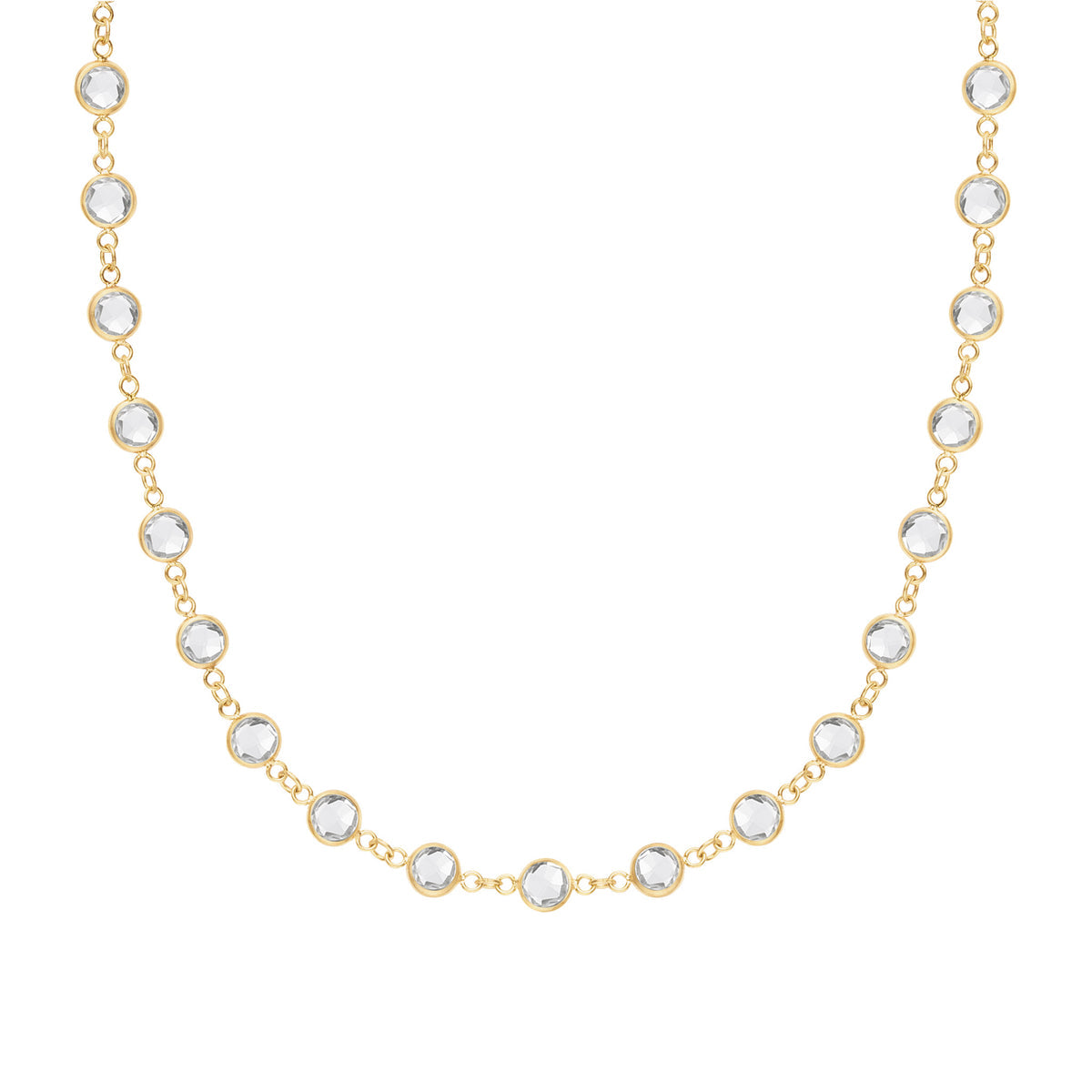 9.36 TCW Round Diamond Lab Made Diamond- April Birthstone Necklace 1