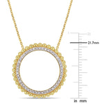 Round Cut Cubic Zirconia in 925 Sterling Silver Necklace 7