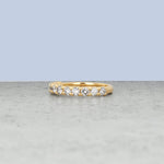 Stunning 0.9 TCW Round Moissanite Stones Half Eternity Wedding Band 5