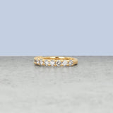 Stunning 0.9 TCW Round Moissanite Stones Half Eternity Wedding Band 5
