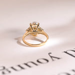 Stunning 1.0 - 2.0 CT Oval Moissanite Engagement Ring with Cluster Design 6