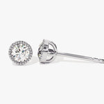 0.50 TCW Round Cut Moissanite Stud Earrings in Gold 4