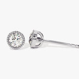0.50 TCW Round Cut Moissanite Stud Earrings in Gold 4