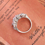 Stunning 2.0 CT Pear Moissanite Engagement Ring with Cluster Design 4