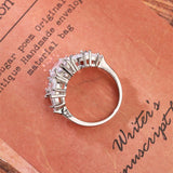 Stunning 2.0 CT Pear Moissanite Engagement Ring with Cluster Design 4