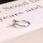 Stunning 1.0 - 2.0 CT Oval Moissanite Engagement Ring with Pave Design 3