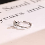 Stunning 1.0 - 2.0 CT Oval Moissanite Engagement Ring with Pave Design 3