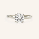 Stunning 1.0 CT Round Moissanite Engagement Ring with Hidden Halo Design 5