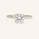 Stunning 1.0 CT Round Moissanite Engagement Ring with Hidden Halo Design 5