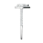 Stunning 0.5 CT Heart Moissanite Engagement Ring With Halo & Pave Design 4