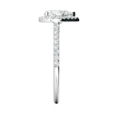 Stunning 0.5 CT Heart Moissanite Engagement Ring With Halo & Pave Design 4
