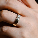 Stunning Men's 0.1 TCW Asscher Moissanite Stone Solitaire Wedding Bands 2