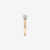 Stunning 0.5 CT Round Moissanite Engagement Ring In Three Stone Design 3